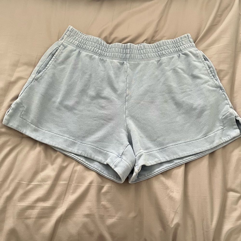 Aerie Gray Athletic Shorts with Elastic Waistband